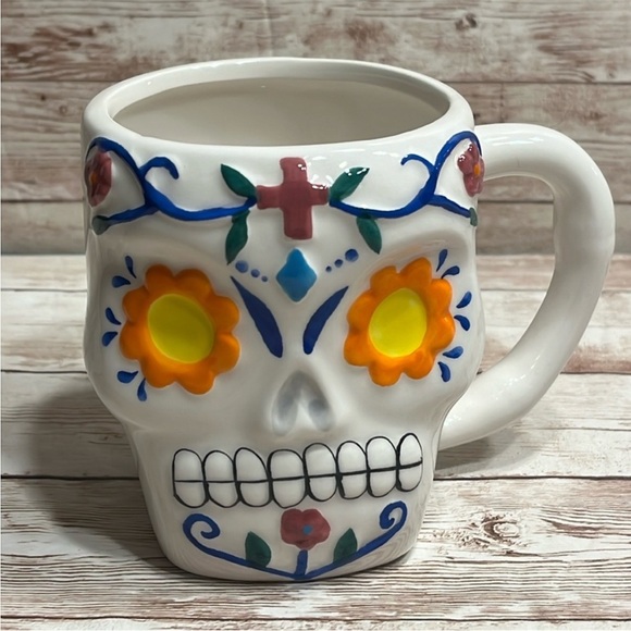 El Dia de Los Muertos Mug Day of the Dead White Mug - Picture 1 of 4